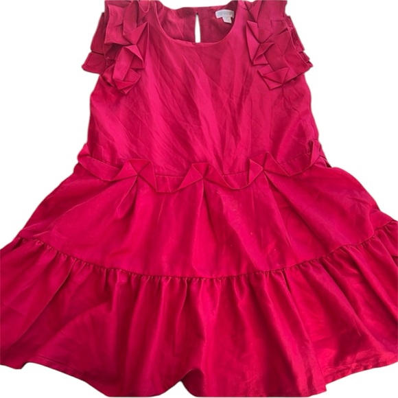 Girls Gymboree ruffle red dress size 5 - Picture 1 of 4